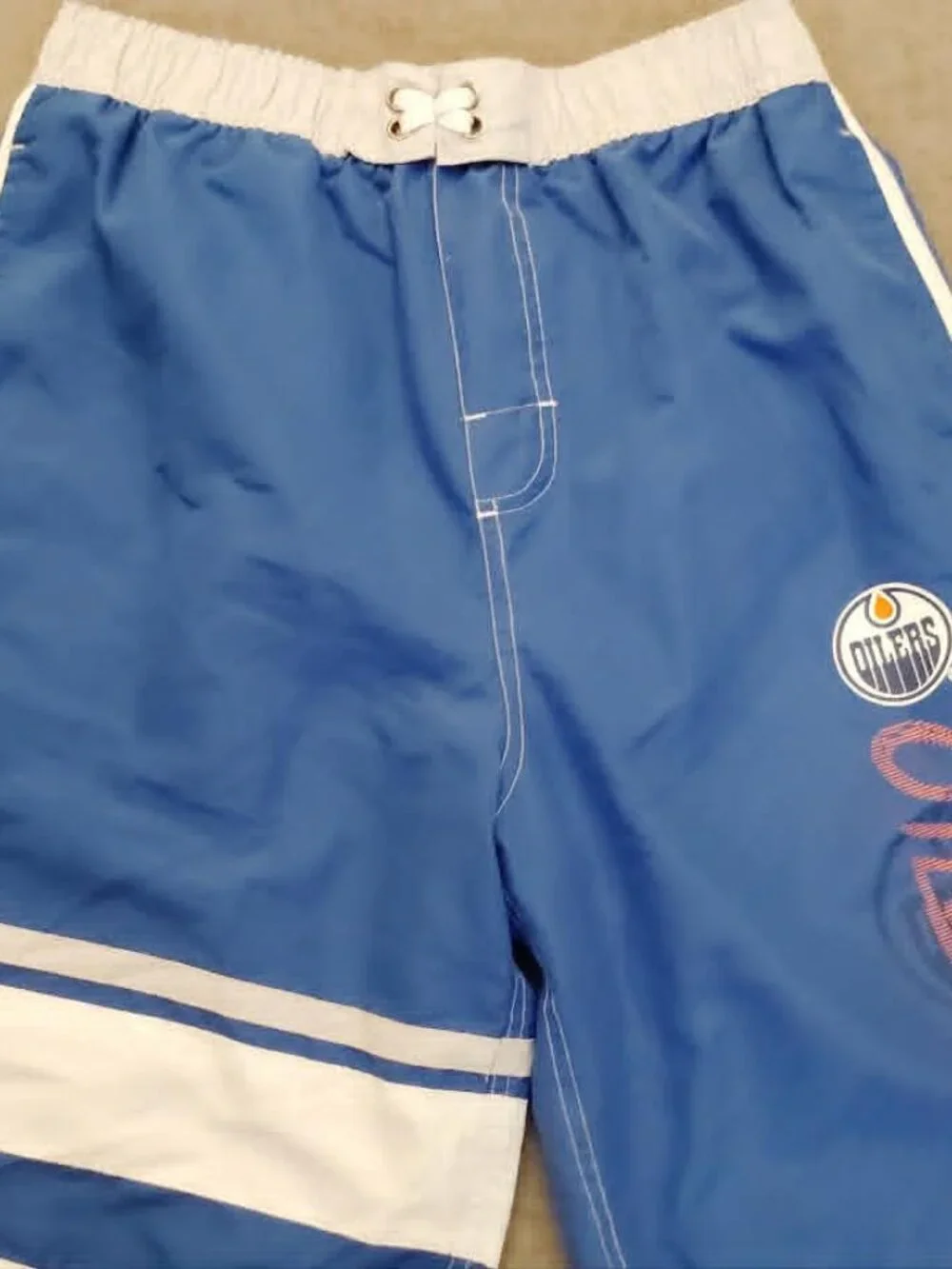 Outerstuff NHL Youth Large Edmonton Oilers Swim Shorts Blue